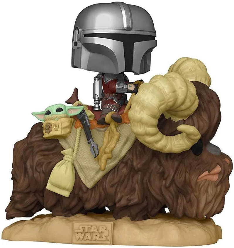 Funko POP Pop! Deluxe: Mandalorian – Mandalorian on Bantha with Child
