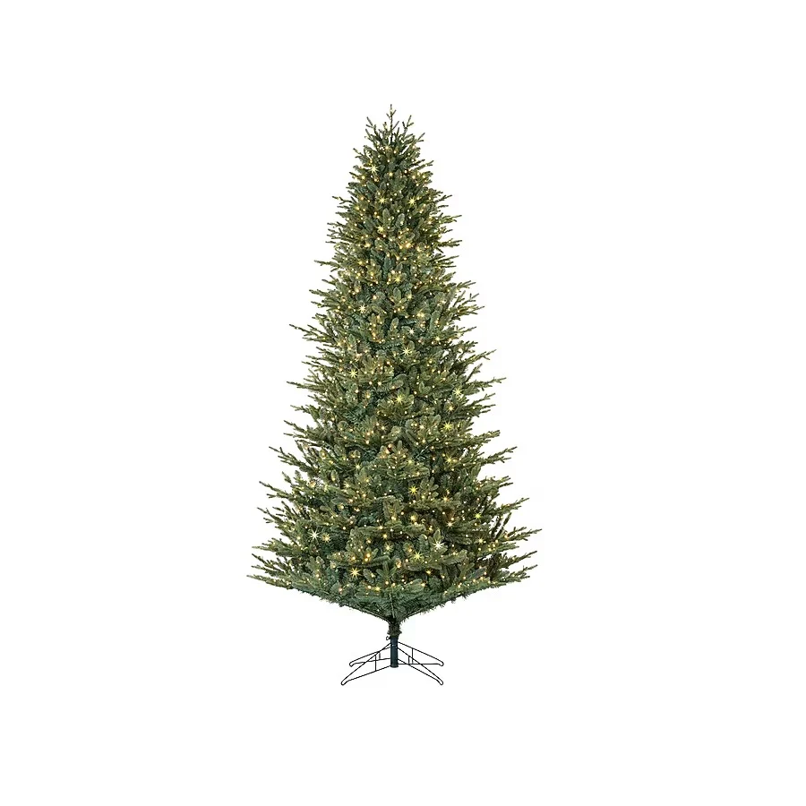 GE 9-ft Montana Fir Pre-lit Artificial Christmas Tree with White LED Lights
