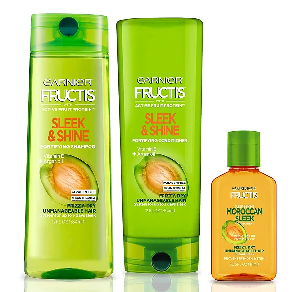 Garnier Hair Care Fructis Sleek and Shine Shampoo, Moroccan Argan Oil Treatment