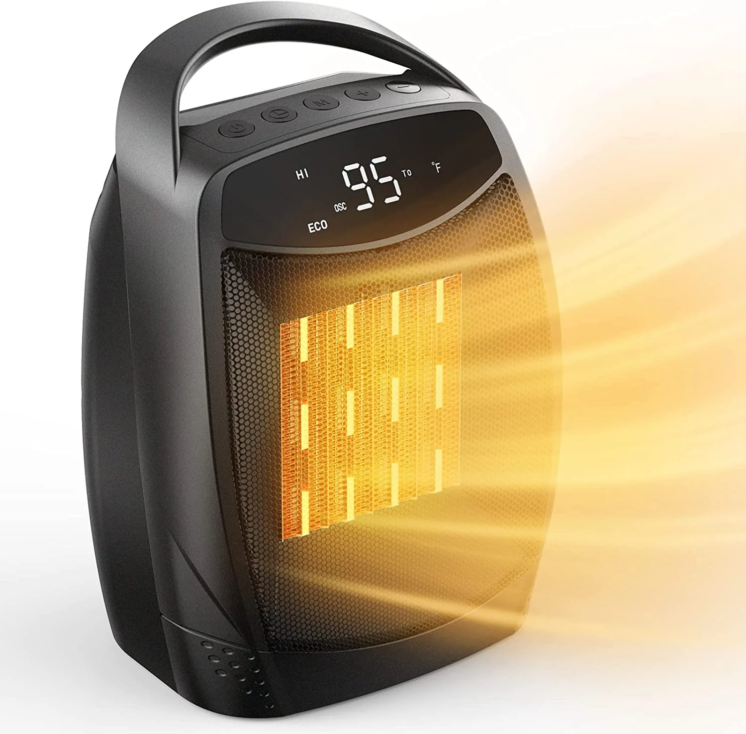 GiveBest PTC-906E Space Heater for Indoor Use, Upgraded 1500W Fast Heating Electric Ceramic Heater with 4 Modes, Timer, Overheating & Tip-Over Protection, ETL Listed , Small Portable Heater for Room