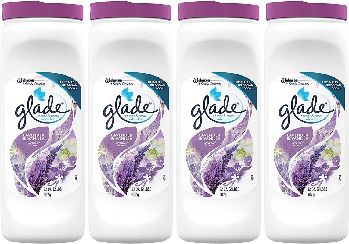 Glade Carpet & Room Refresher, Lavender & Vanilla Scent, 32 OZ 4 Pack