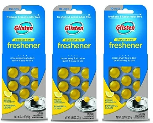Glisten Disposer Care Garbage Disposal & Drain Freshener Capsules, 3 Pack