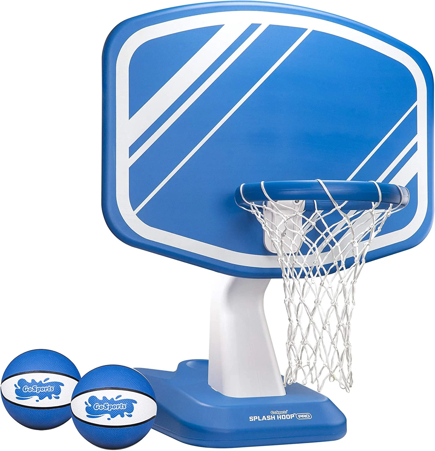 GoSports Splash Hoop Swimming Pool Basketball Game, Includes Poolside Water Basketball Hoop, 2 Balls and Pump