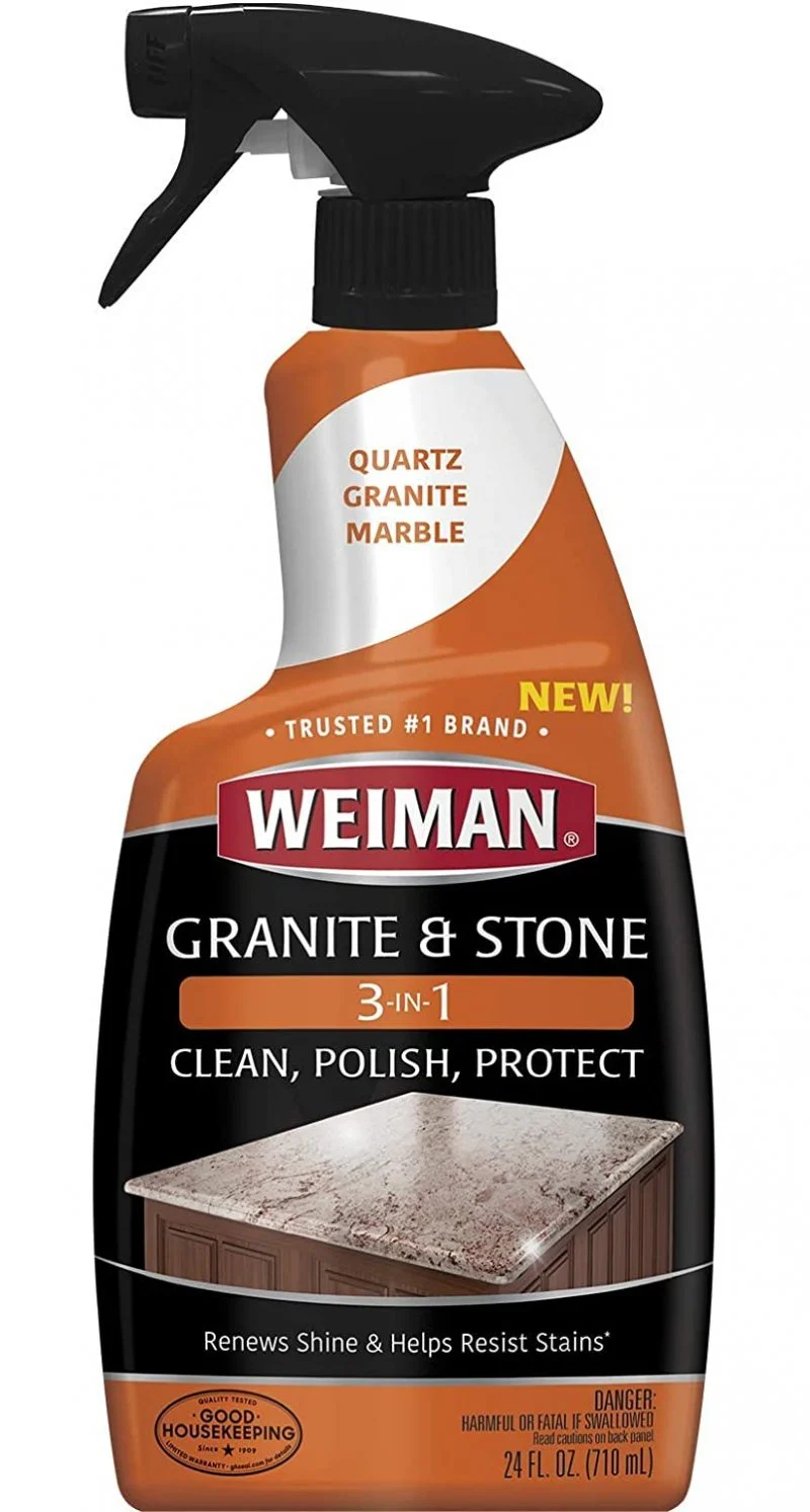 Weiman Granite Stone Clean, Polish and Protect – 24 Ounce – Streak-Free, pH Neutral Formula for Daily Use on Interior and Exterior Natural Stone