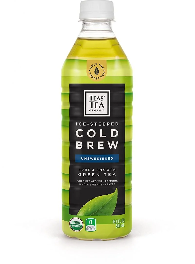 Teas’ Tea Organic Cold Brew Unsweetened Green Tea, Pack of 12