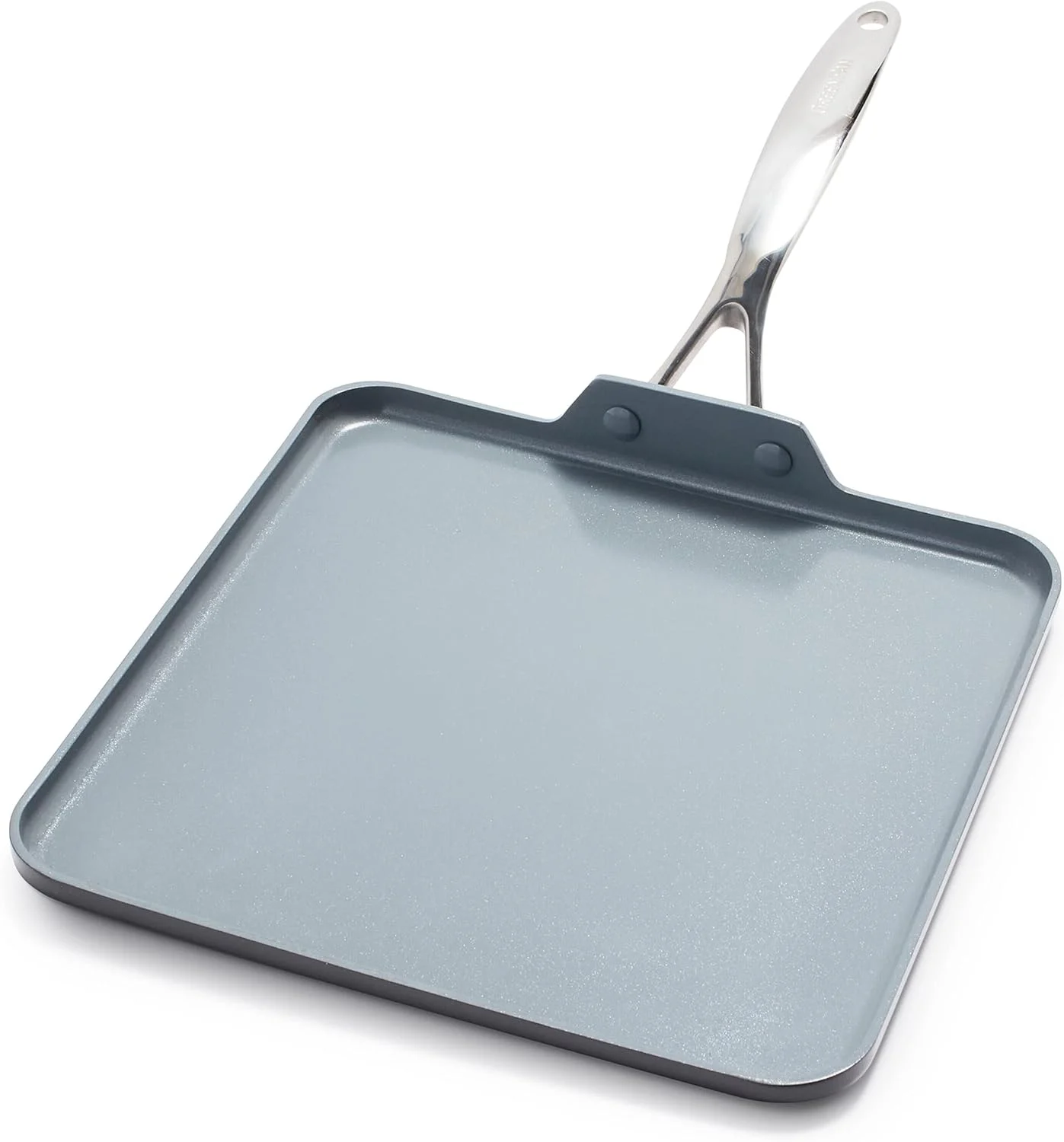 GreenPan Valencia Pro Hard Anodized Healthy Ceramic Nonstick 11″ Griddle Pan, PFAS-Free, Induction, Dishwasher Safe, Oven Safe, Gray
