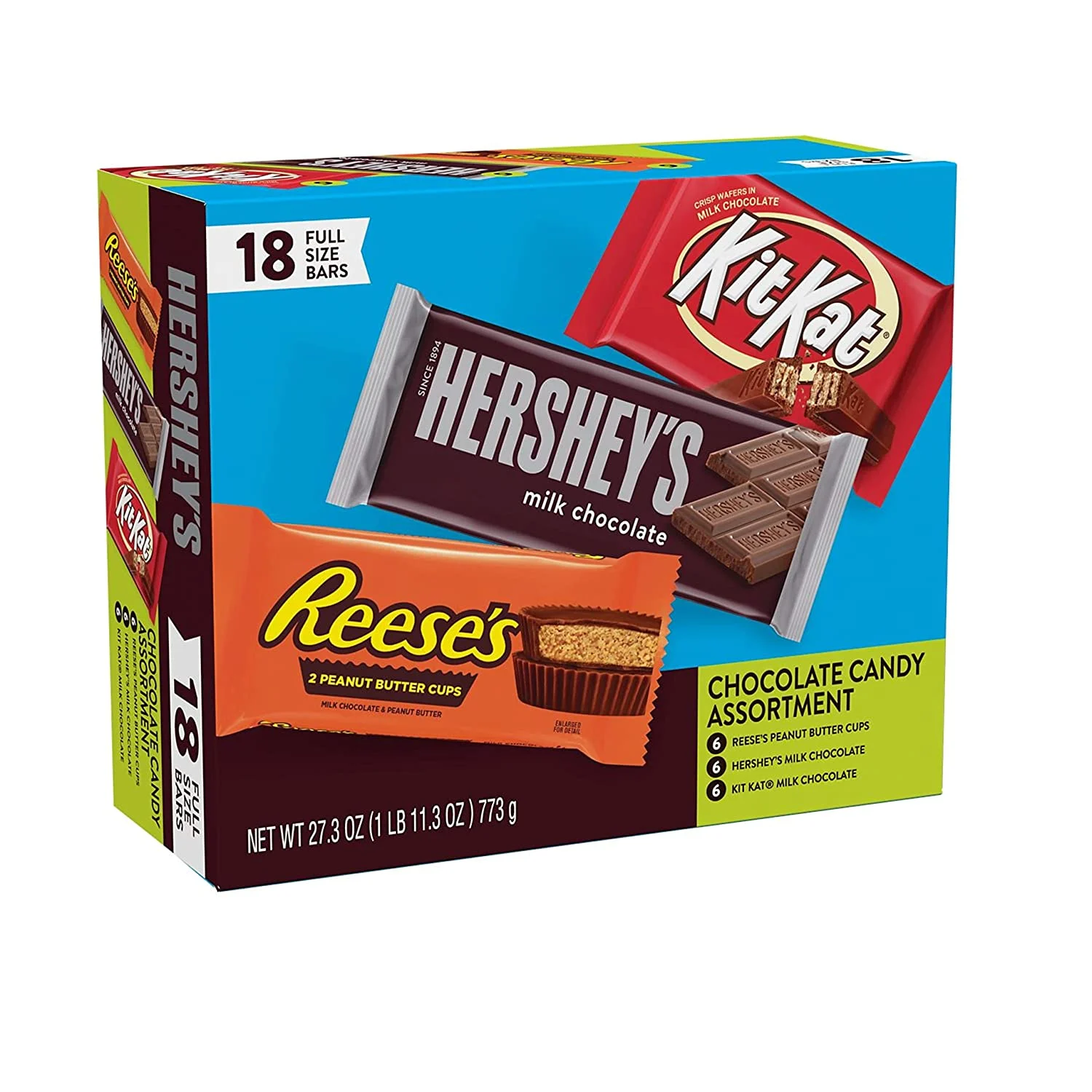 HERSHEY’S, KIT KAT and REESE’S Assorted Milk Chocolate Candy, Easter Gift, 27.3 oz