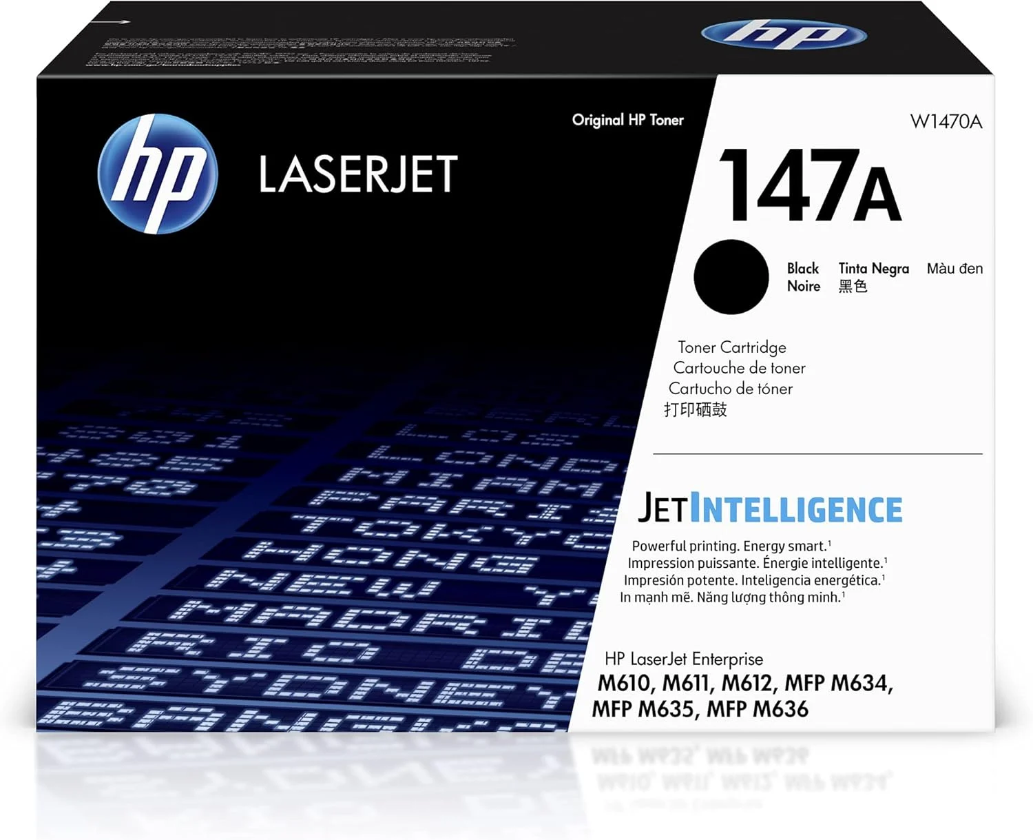 HP 147A Black Toner Cartridge for HP Printers | Works with Printer Series: LaserJet Enterprise M610, M611, M612, LaserJet Enterprise MFP M634, M635, M636 | W1470A