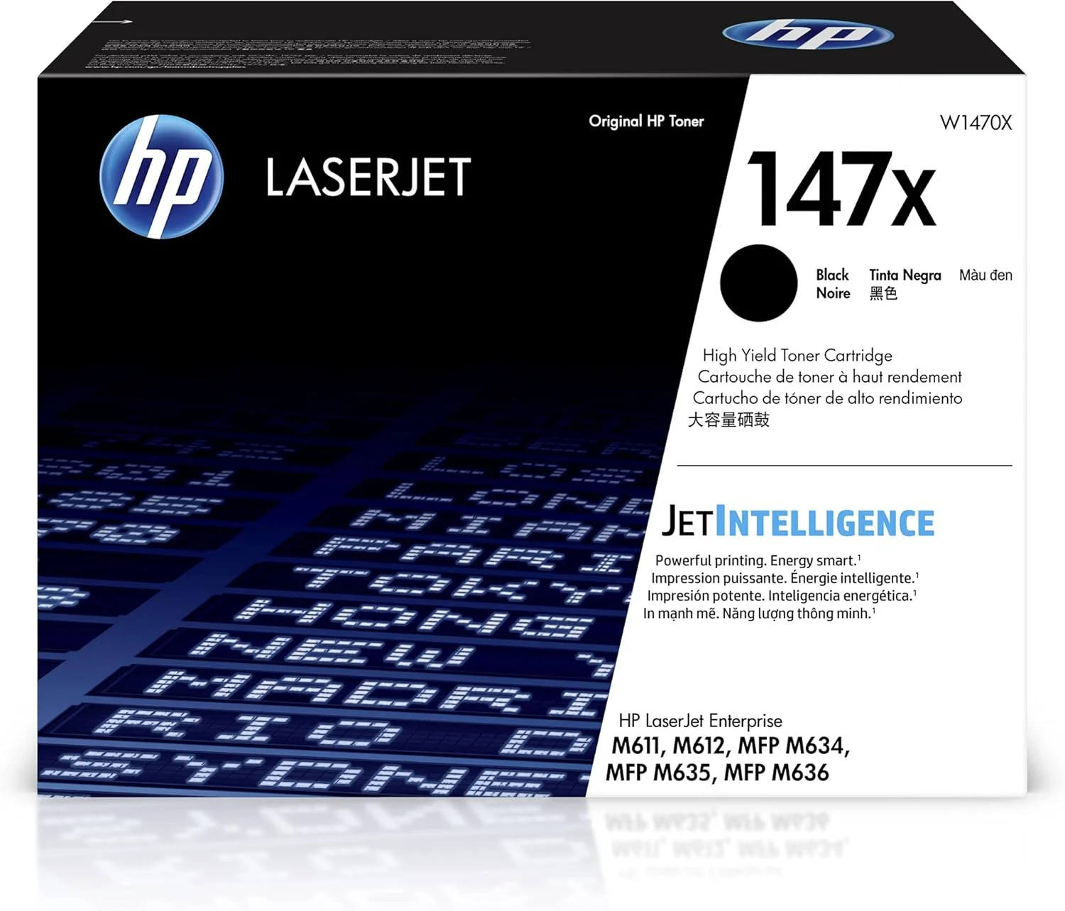 HP 147X Black High-yield Toner Cartridge for HP Printers | Works with Printer Series: LaserJet Enterprise M611, M612, MFP M634, M635, M636 | W1470X