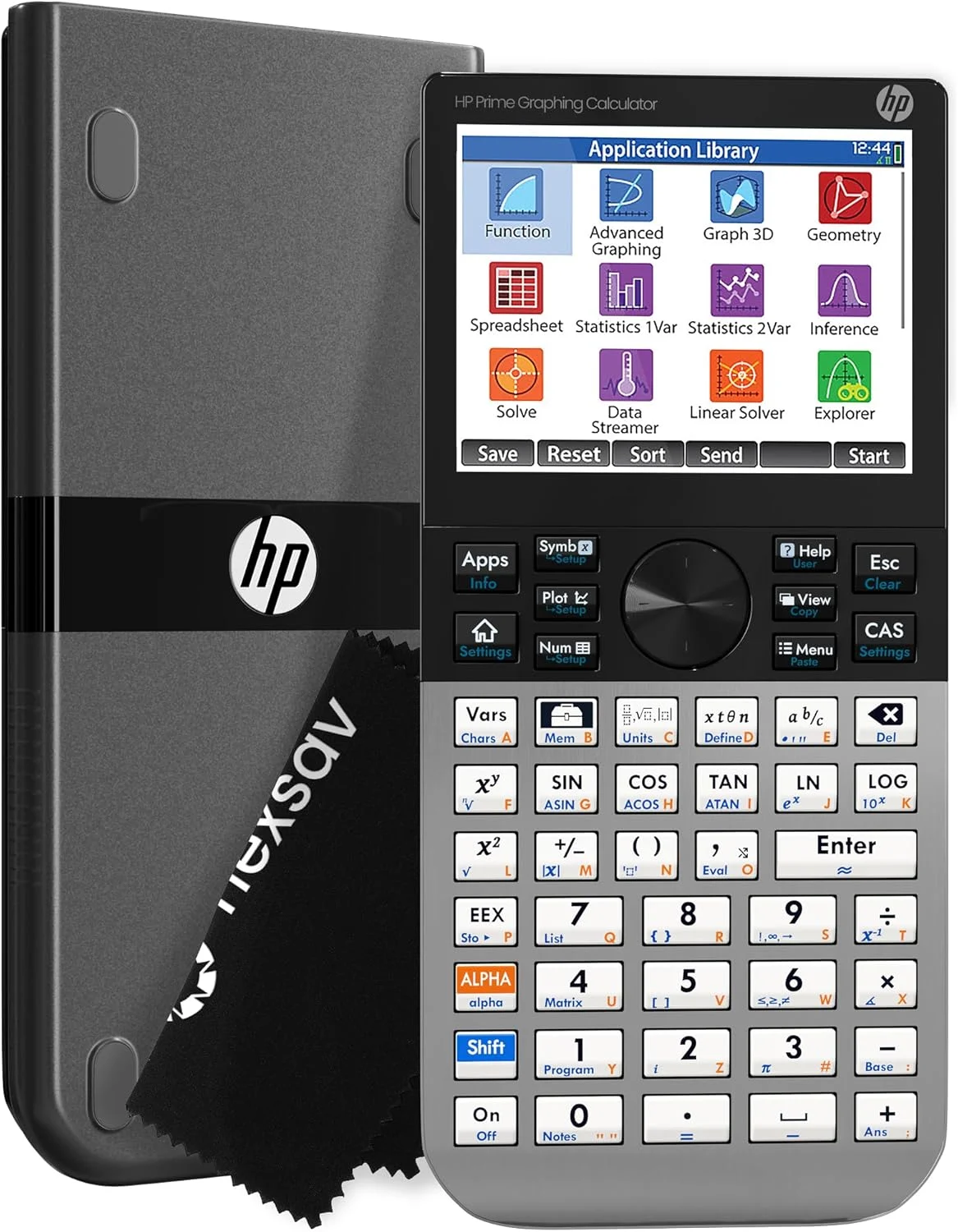 HP Prime G2 Graphing Calculator – Multi-Touch 3.5″ Color Display CAS Exam Approved SAT/AP/IB Scientific Calculator for School, Highschool, College Students – Programmable, 256MB, Includes Case + Cloth