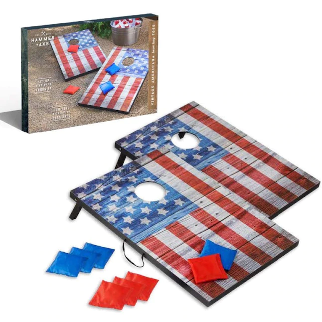Hammer & Axe Bean Bag Cornhole Set Game