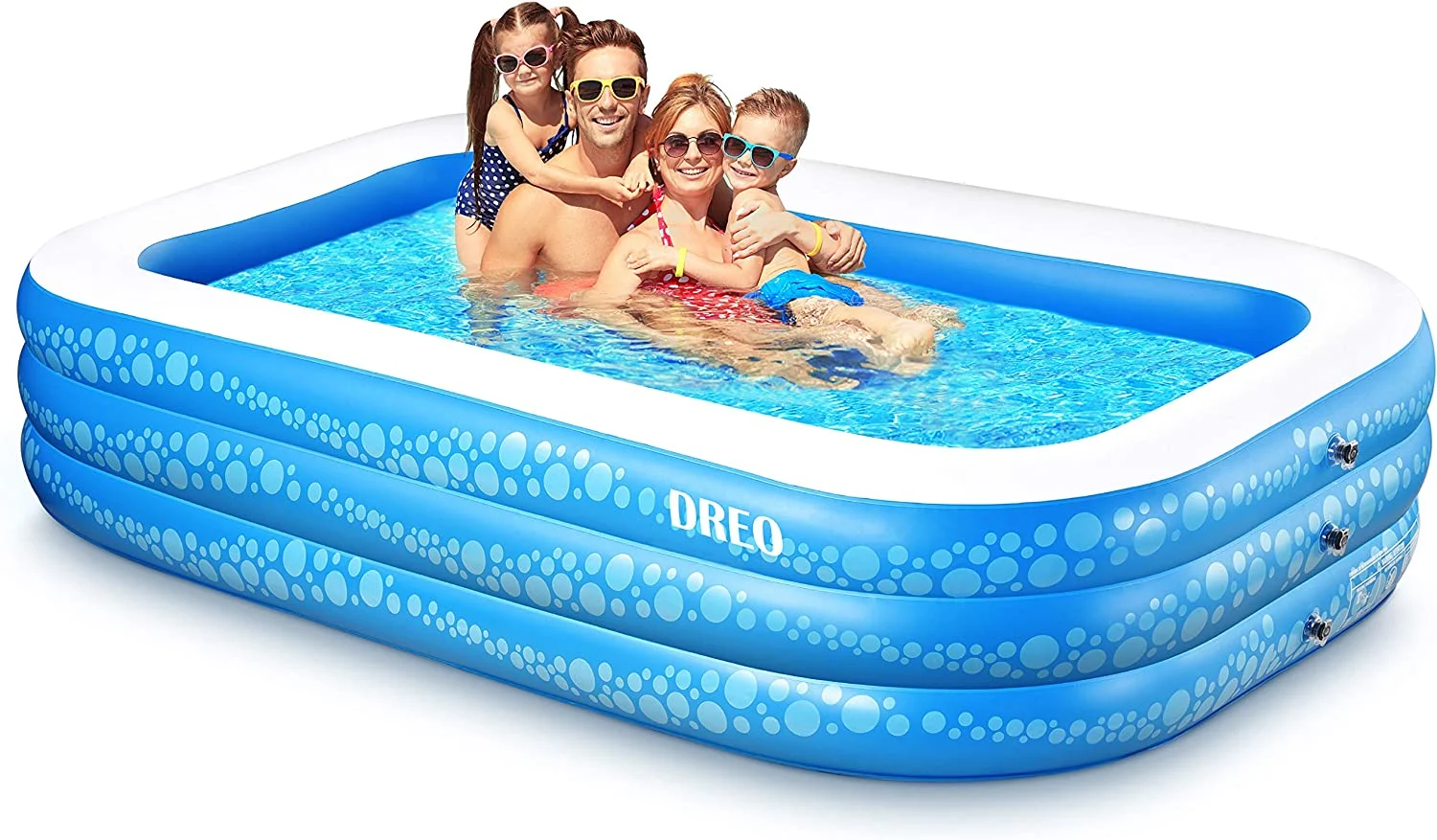 Hesung Inflatable Pool, 95″ X 56″X 21″ Family Swimming Pool for Toddlers, Kids, Adults, Play Center Above Ground, Backyard, Garden, Summer Swim Center, Age 3+