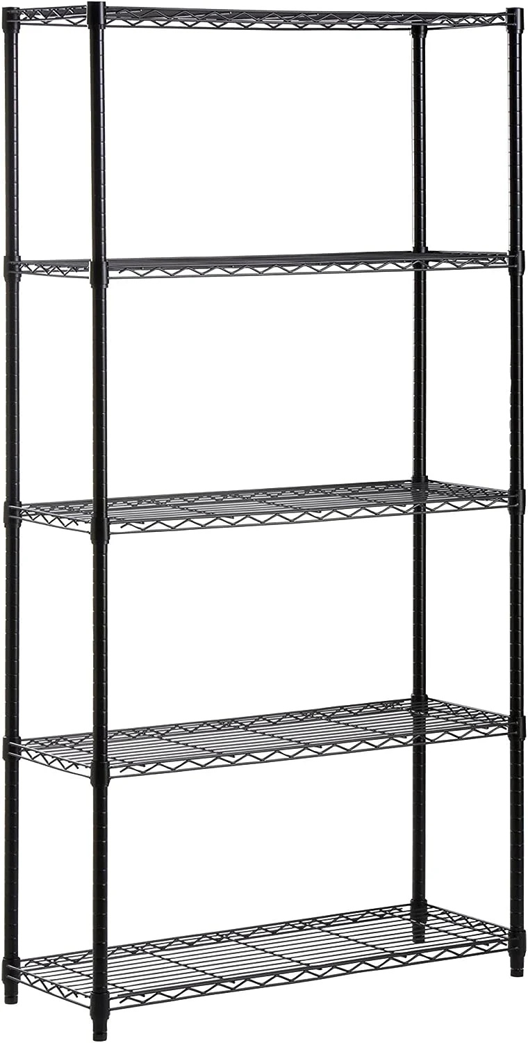 Honey-Can-Do SHF-01442 Storage Shelving, 5-Tier, Black