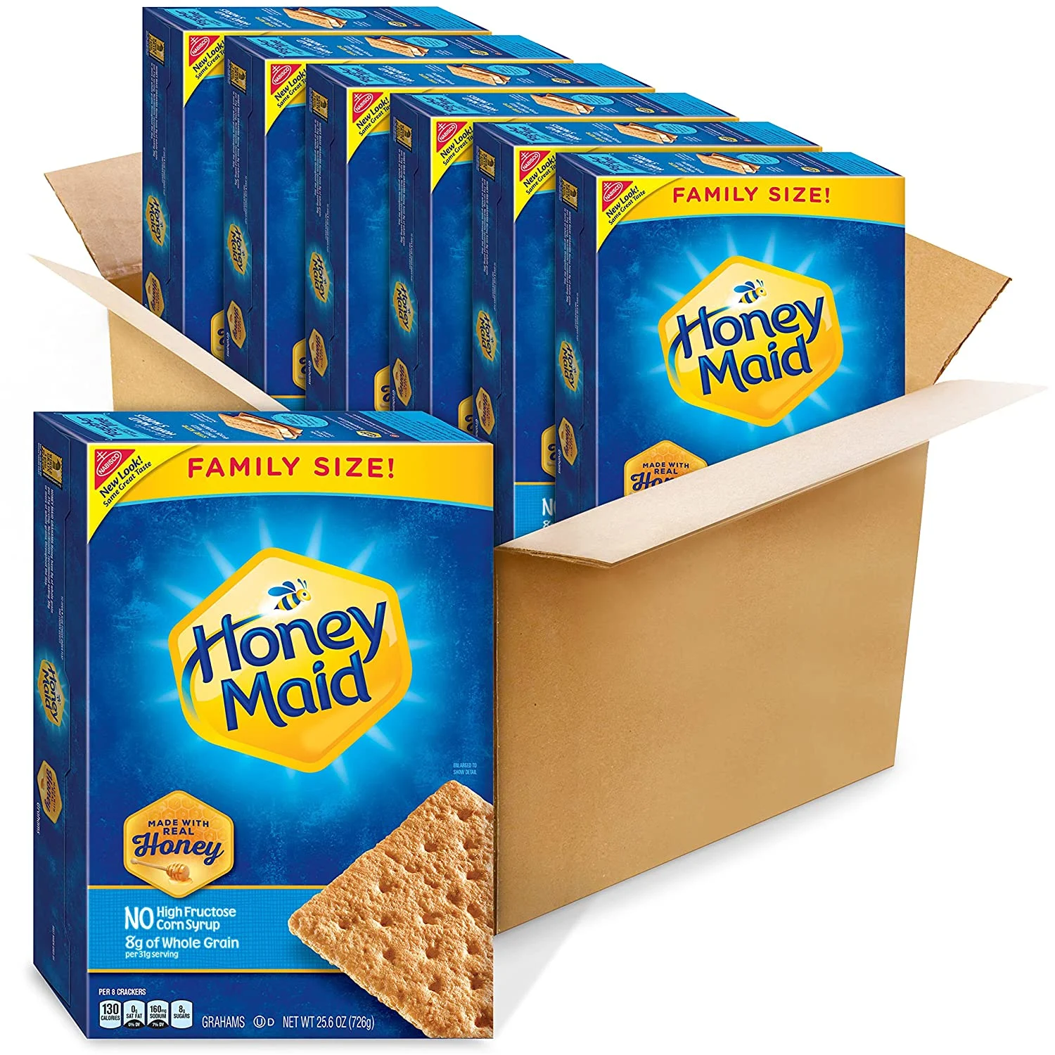 Honey Maid Honey Graham Crackers, Gingerbread House Cookies, Family Size, 6 – 25.6 oz Boxes