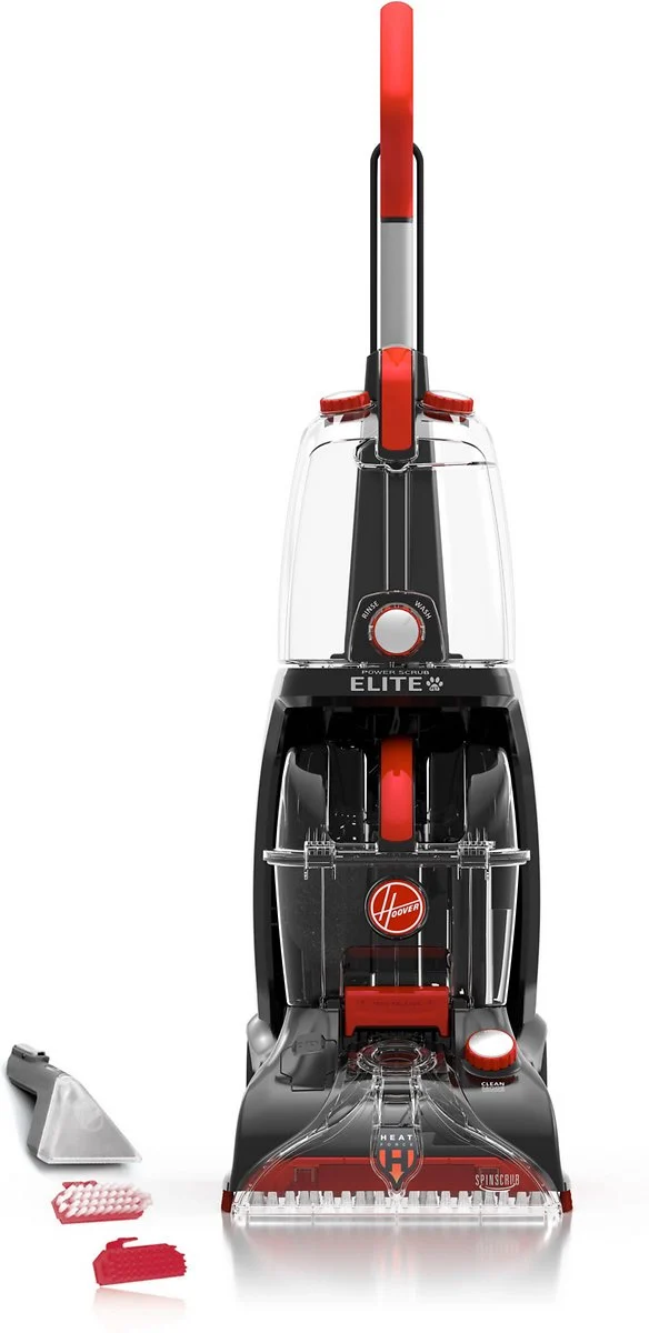 Hoover Power Scrub Elite Pet Carpet Cleaner, Red