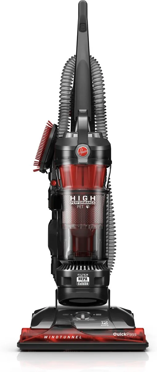 Hoover WindTunnel 3 High Performance Pet Upright Vacuum Cleaner, Red