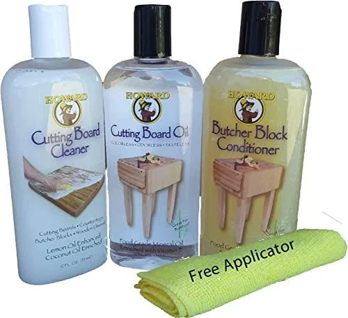 Howard Butcher Block Oil, Conditioner and Cutting Board Cleaner 12 Ounce