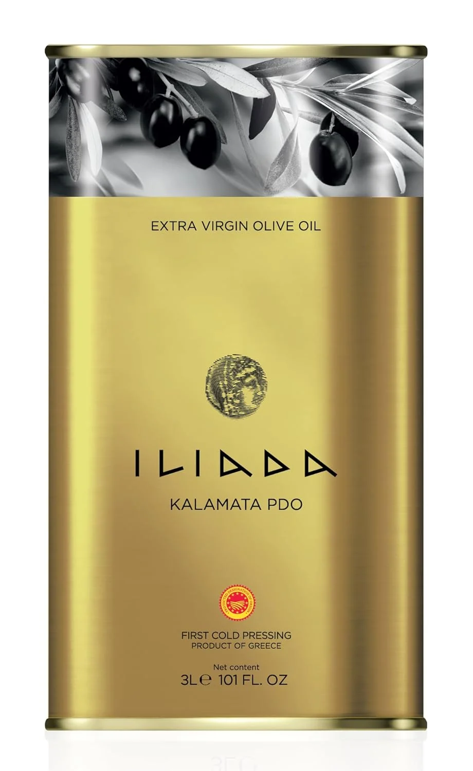 Iliada Kalamata PDO Extra Virgin Olive Oil, 3Lt | Multi-Awarded | Single Region 100% Greek | Monovarietal Koroneiki | Cold Press | Polyphenol Rich | Chef’s Favorite
