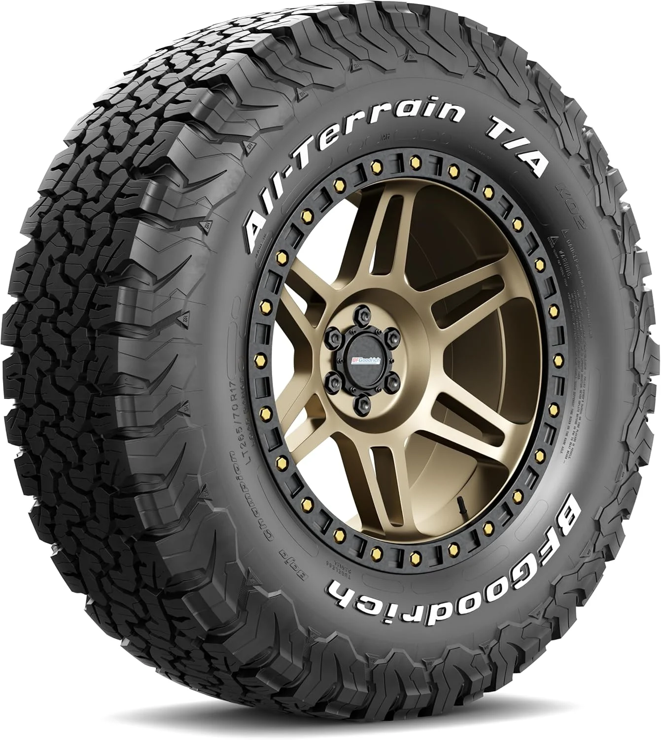 BFGoodrich All Terrain T/A KO2 Radial Car Tire for Light Trucks, SUVs, and Crossovers, LT285/70R17/C 116/113Q LRC