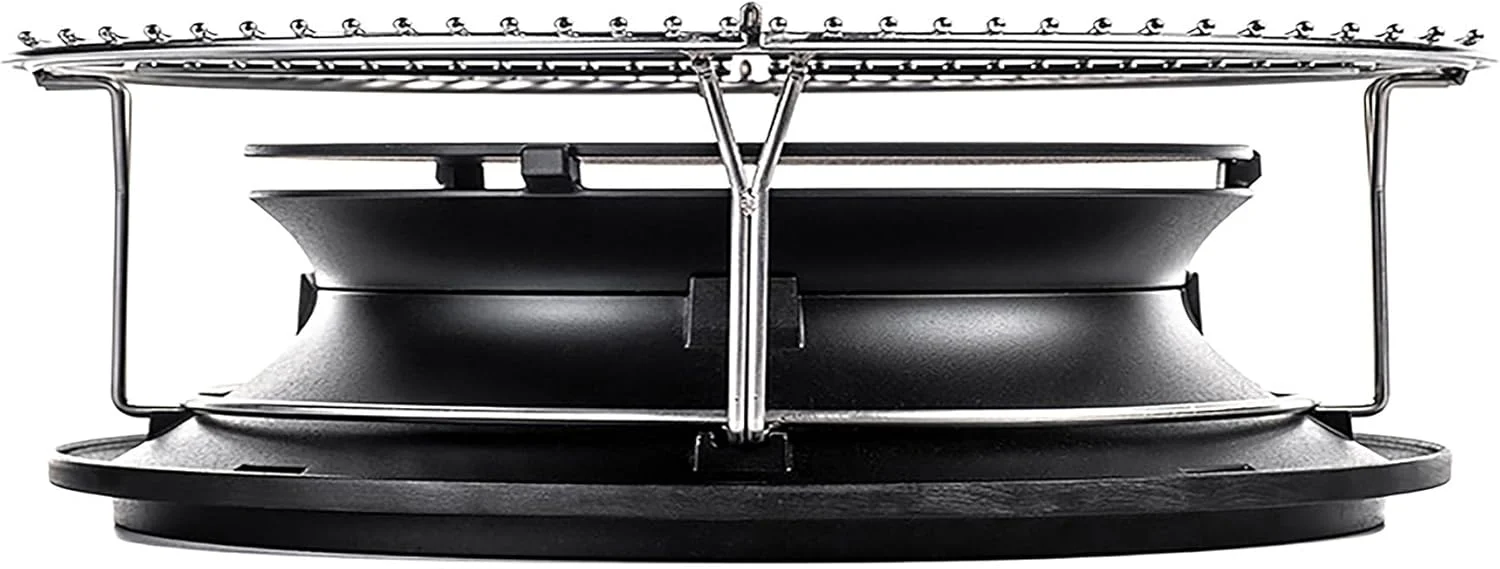 Kamado Joe SlōRoller Hyperbolic Smoke Chamber Accessory Insert with Stainless Steel Rack for Big Joe 24-inch Charcoal Grill and Smokers in Black, Model BJ-HYPER