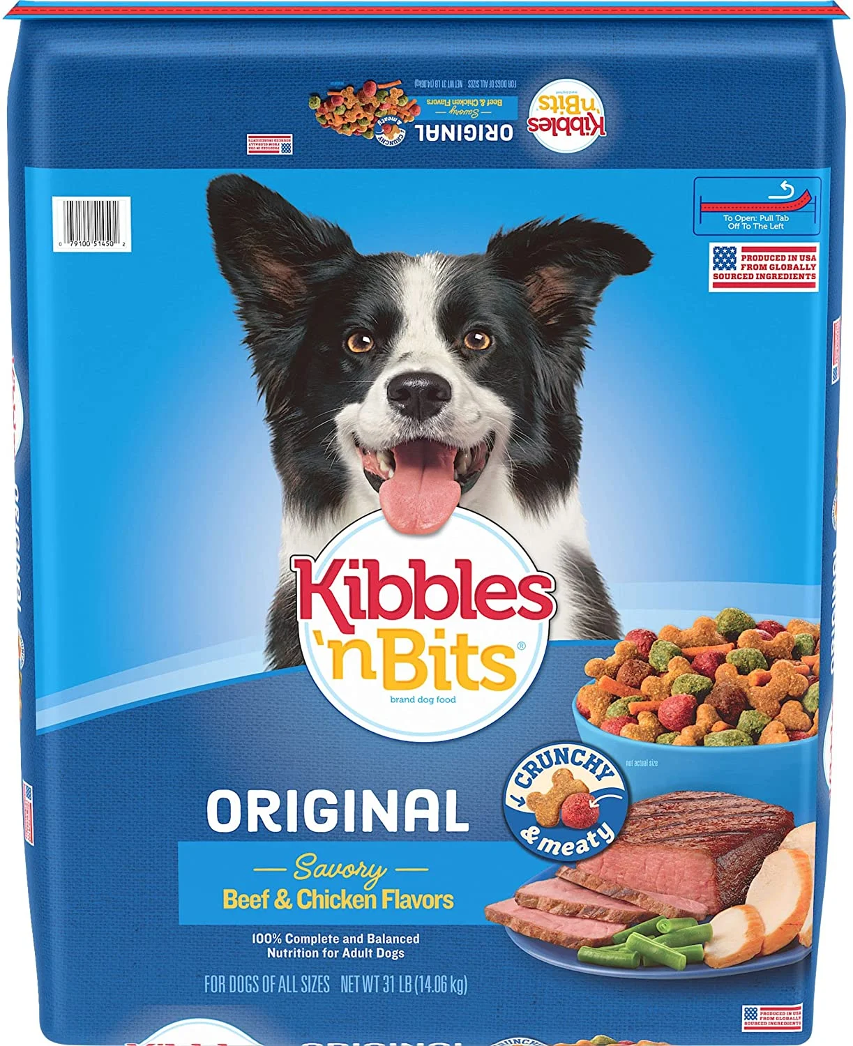 Kibbles ‘n Bits Original Savory Beef & Chicken Flavor Dry Dog Food, 31-Pound