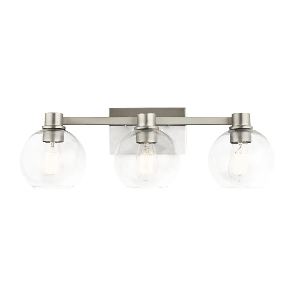 Kichler 45894NI Harmony 24.5-in 3-Light Brushed Nickel Transitional Vanity Light