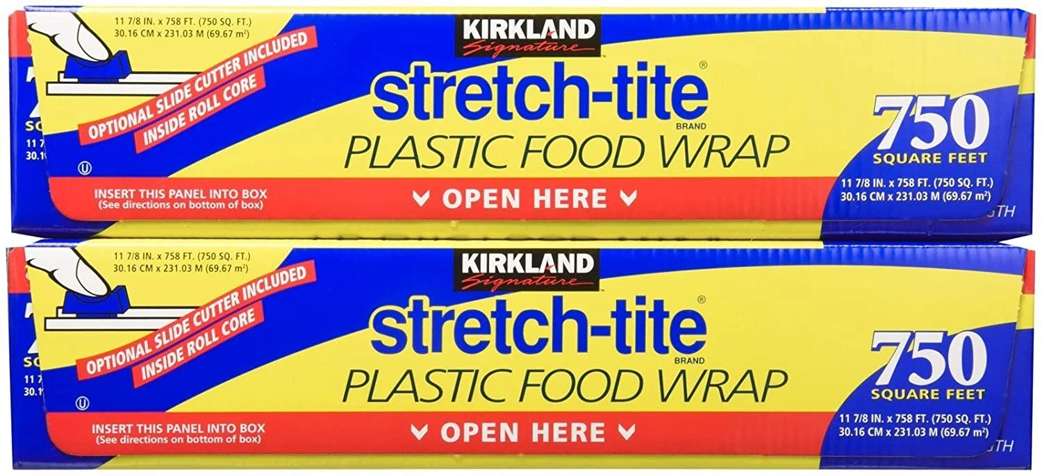 Kirkland Signature Stretch-Tite Plastic Wrap – 11 7/8 x750 feet – 2 pk