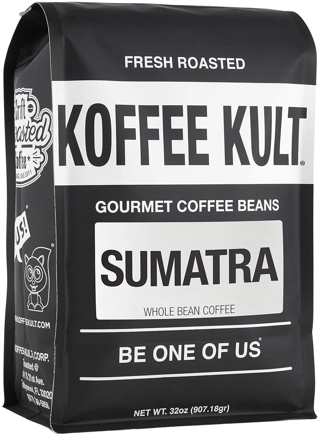 Koffee Kult Sumatra Coffee Beans Dark Roast – Indonesian Fresh Roasted Coffee Beans(Whole Bean, 32oz)