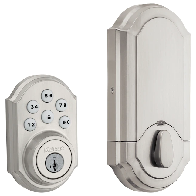 Kwikset SmartCode 909 Satin Nickel Single Cylinder Electronic Deadbolt Lighted Keypad