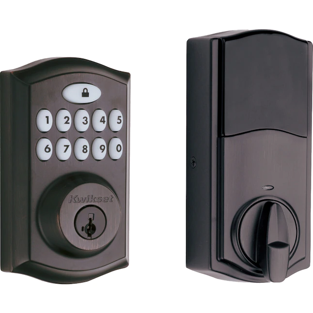 Kwikset SmartCode 913 Venetian Bronze Single Cylinder Electronic Deadbolt Lighted Keypad