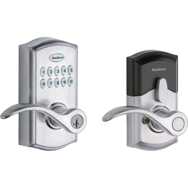 Kwikset SmartCode 955 Satin Chrome Single Cylinder Electronic Handle Lighted Keypad