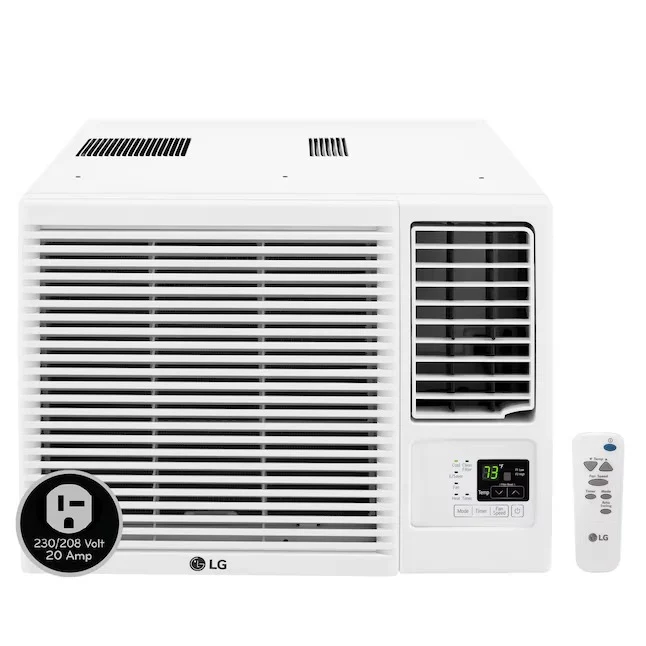 LG Electronics Large Room Window Air Conditioner with Heater, Remote Included ( 230-Volt , 12000-BTU )