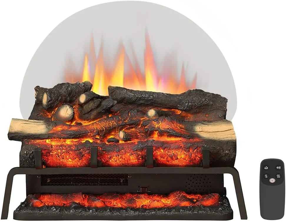 LegendFlame 23″ W Free Standing Electric Fireplace Log Set (EF290), Fireplace Insert, Heater 750W/1500W, Crackling Sound, Remote Control