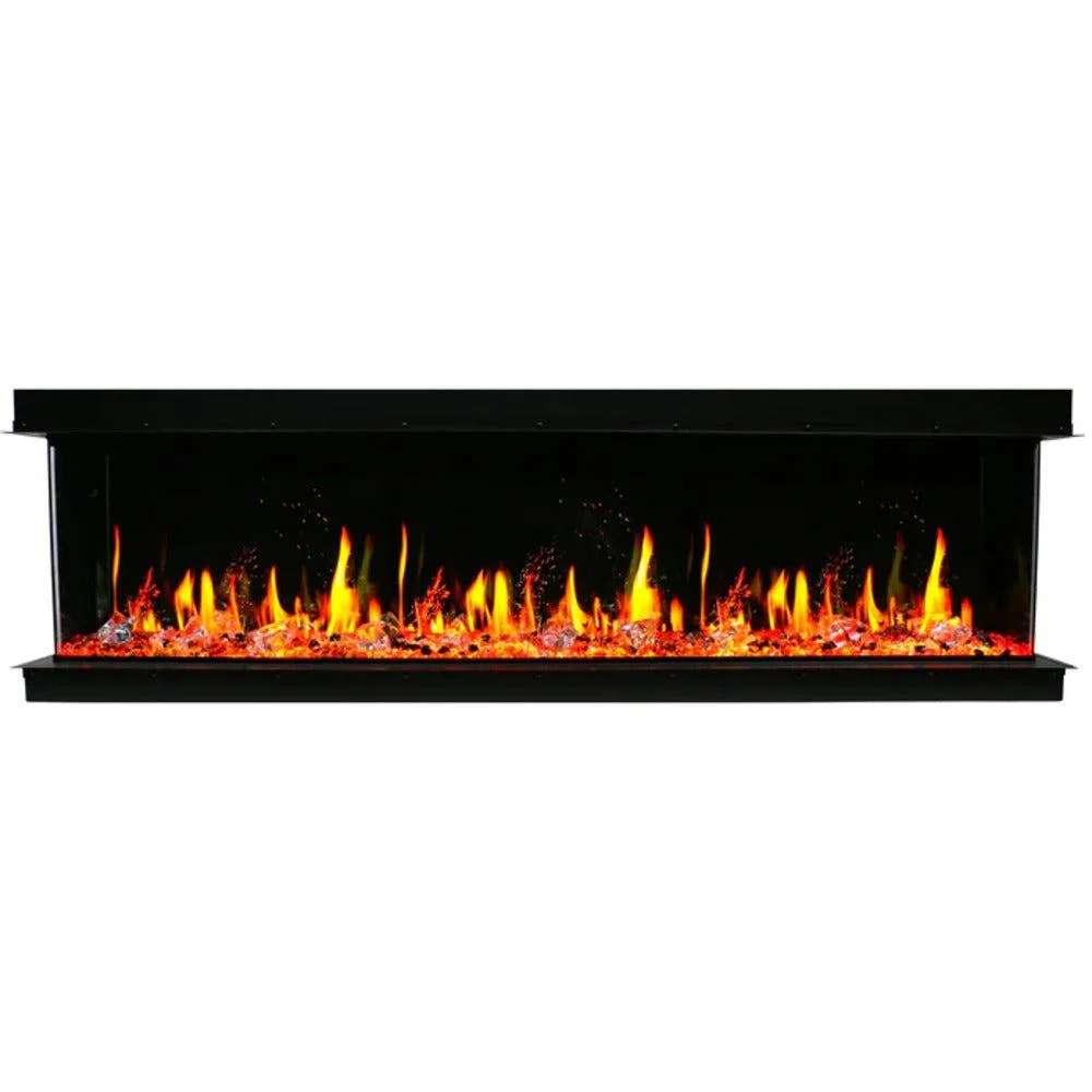 Litedeer Warmcastle 72" 3-Sided Vent-Free Smart WiFi-Enabled Electric Fireplace