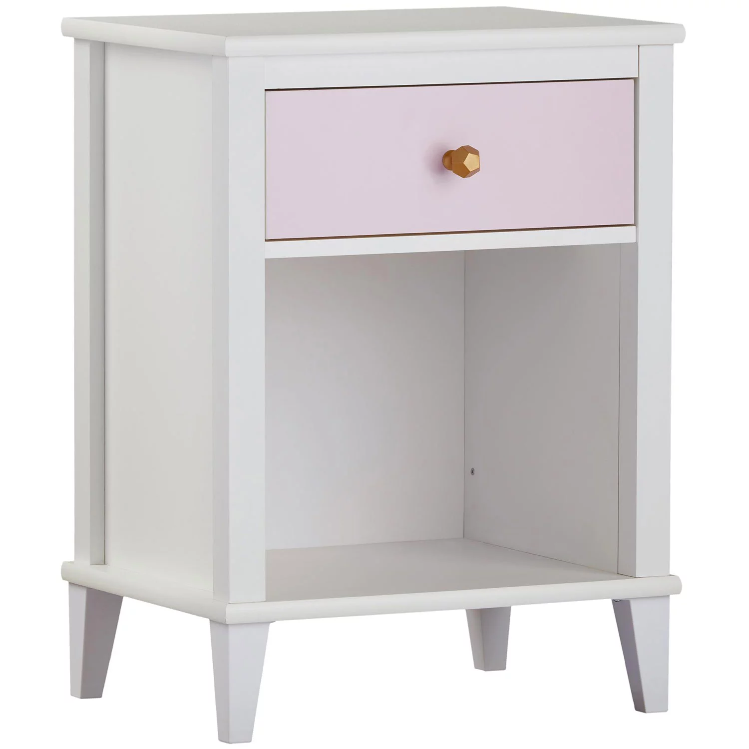 Little Seeds Monarch Hill Poppy Nightstands, White/Pink