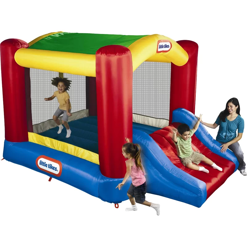 Little Tikes 620089 Shady Jump ‘n Slide Bouncer 3-Kid Capacity, Ages 3-8 Years