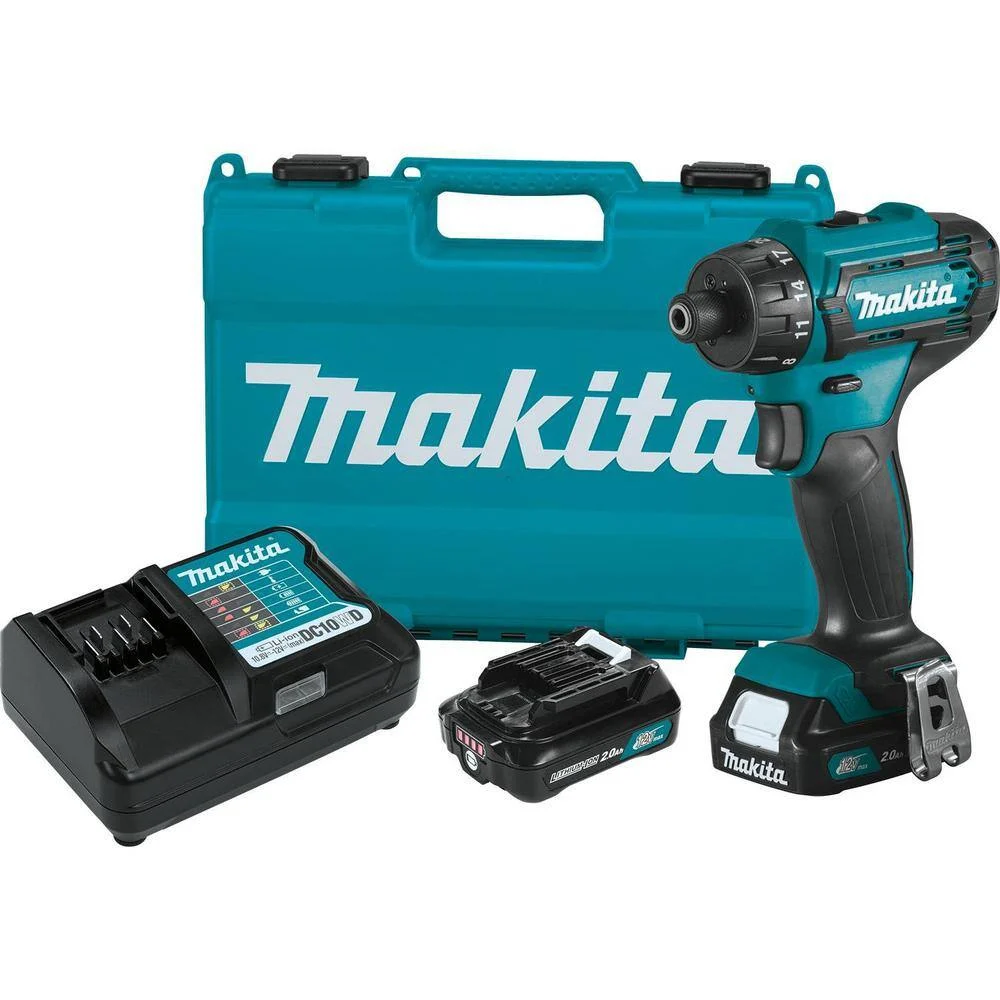 Makita FD10R1 12V max CXT Lithium-Ion Cordless1/4 in. Hex Screwdriver Kit, 2.0Ah