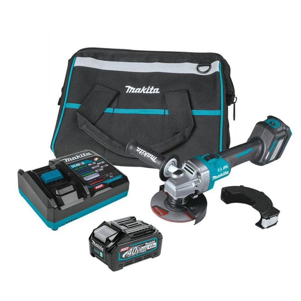 Makita GAG04M1 40V Max XGT Brushless Cordless 4-1/2/5 in. Angle Grinder Kit, with Electric Brake, AWS Capable (4.0Ah)