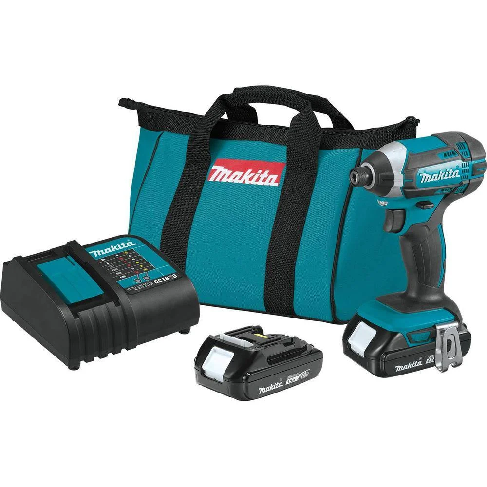 Makita XDT11SY 1.5 Ah 18V LXT Lithium-Ion Compact Cordless 1/4 in. Variable Speed Impact Driver Kit