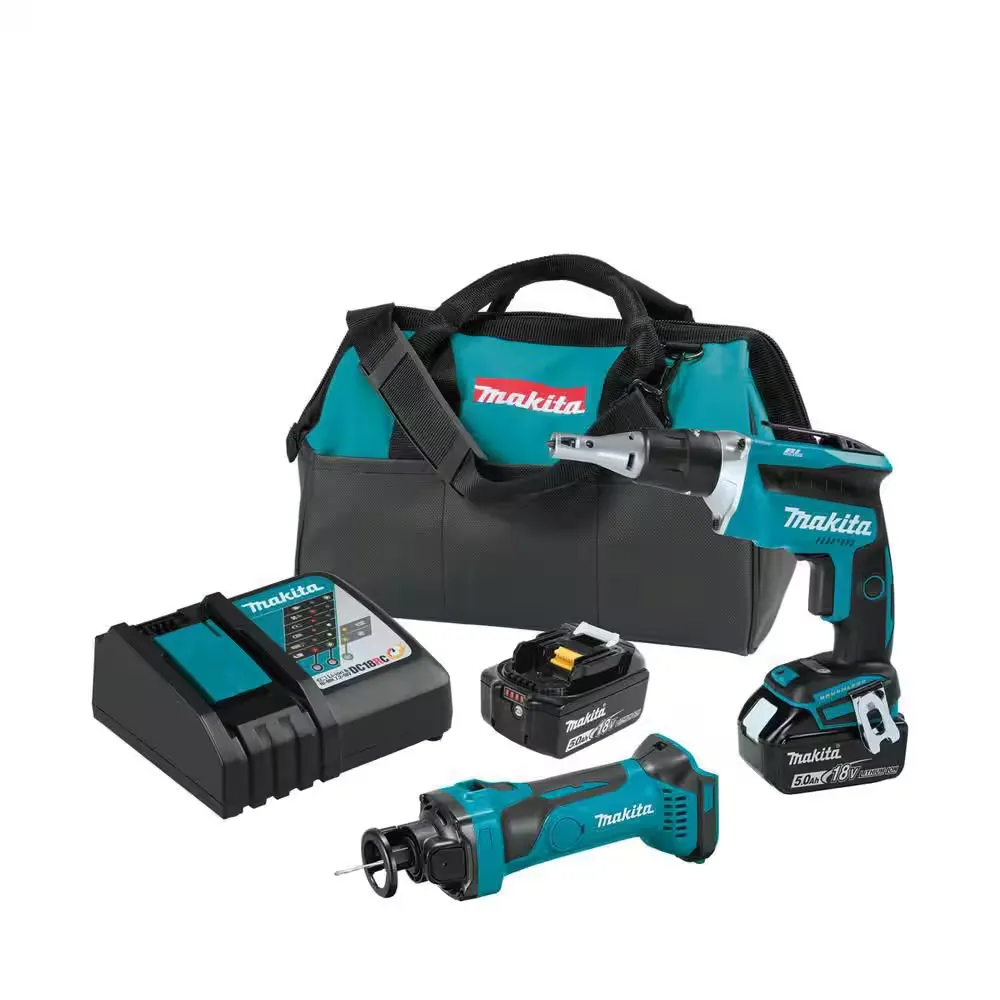 Makita XT255T 18V LXT Lithium-ion Cordless 2-Piece Combo Kit (Brushless Drywall Screwdriver/Cut-Out Tool) 5.0Ah
