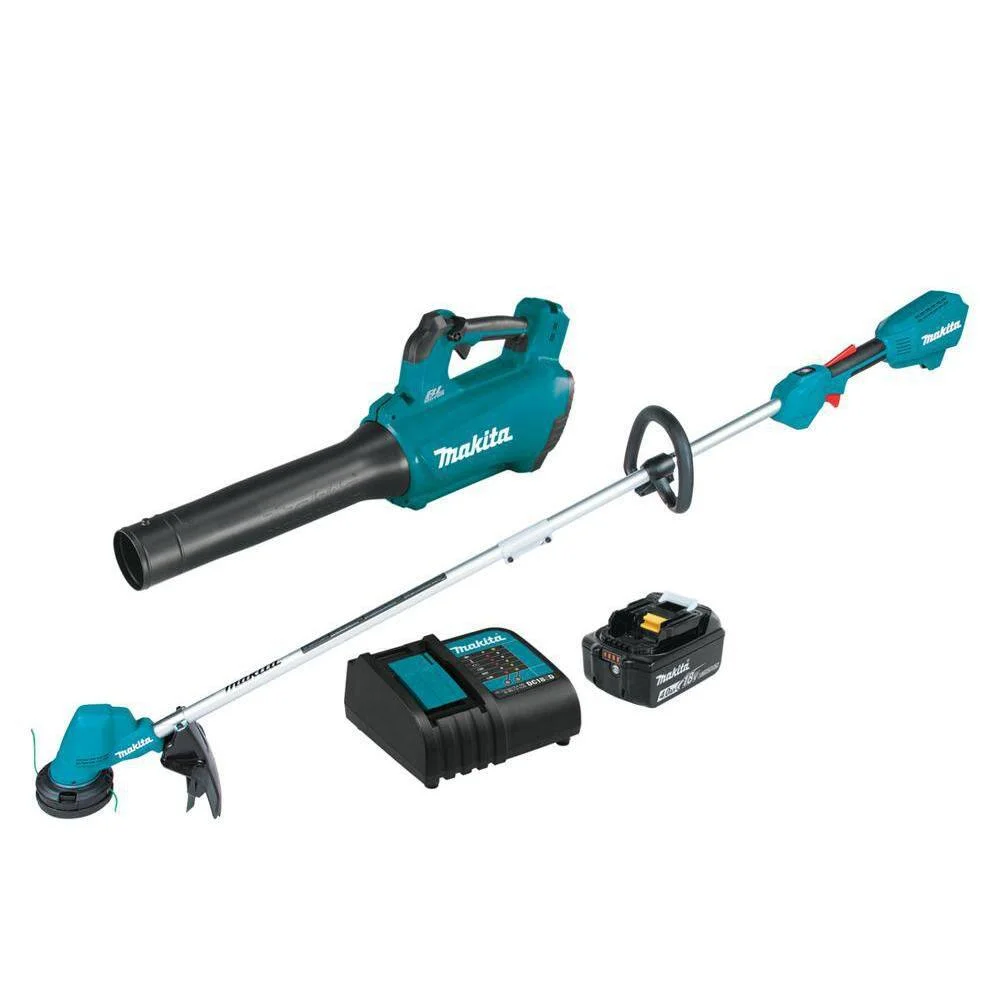 Makita XT287SM1 LXT 18V 4.0 Ah Lithium-Ion (Leaf Blower/String Trimmer) Brushless Cordless Combo Kit (2-Piece)