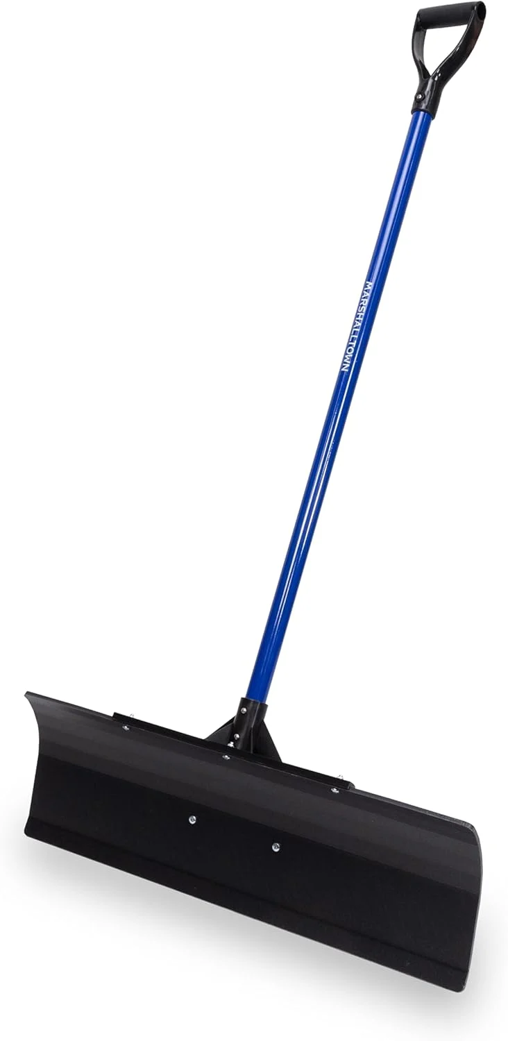 Marshalltown Polar Pusher 30 Inch Snow Pusher Shovel, Lightweight Non-Stick UHMW Makes Plowing Snow Easy, Made in The USA, SNOWP30