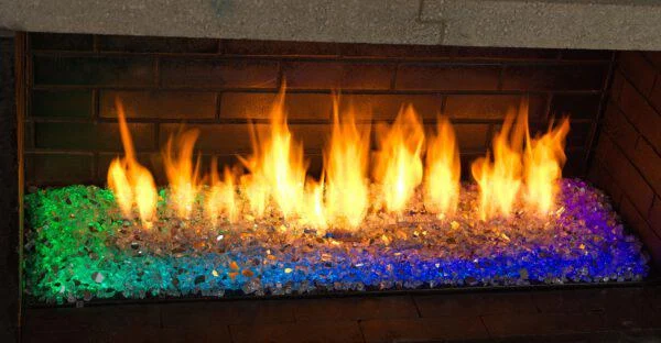 Mason-Lite 15 Lb. Clear Reflective Fireglass for Opalescence Burner