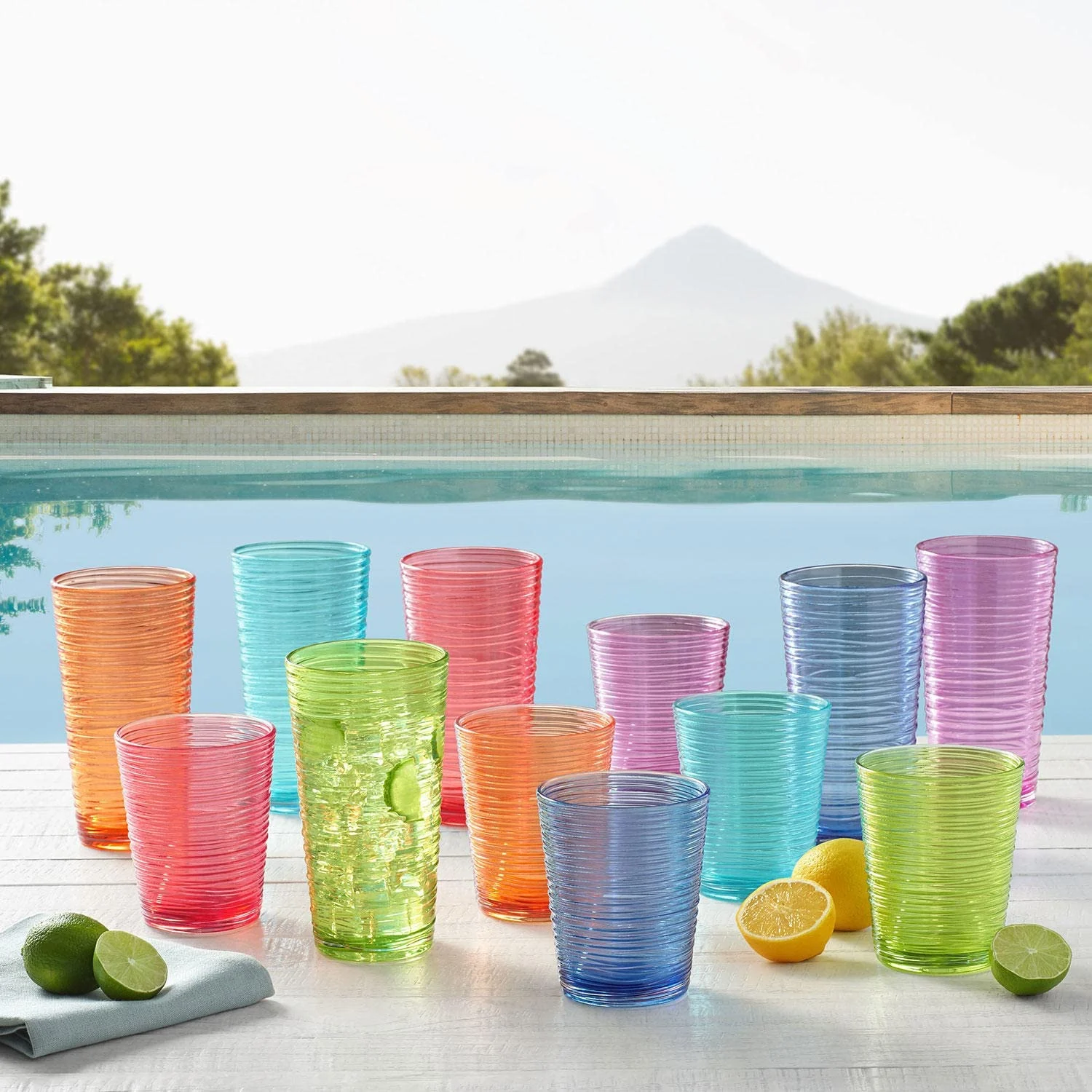 Member’s Mark Unbreakable Tritan Tumblers, 12 Pack (Swirl Multi)