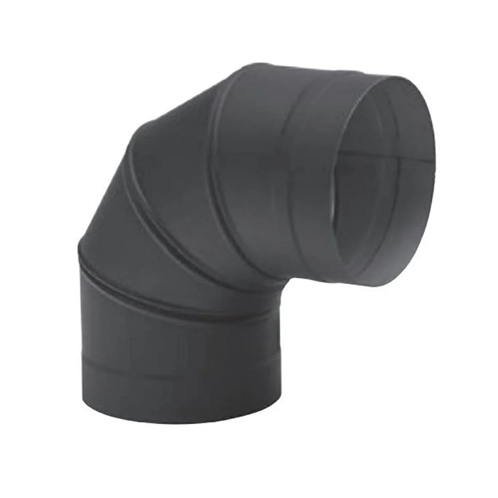 Metal-Fab All-Fuel Temp/Guard 7" x 90 Degree Black Pipe Elbow