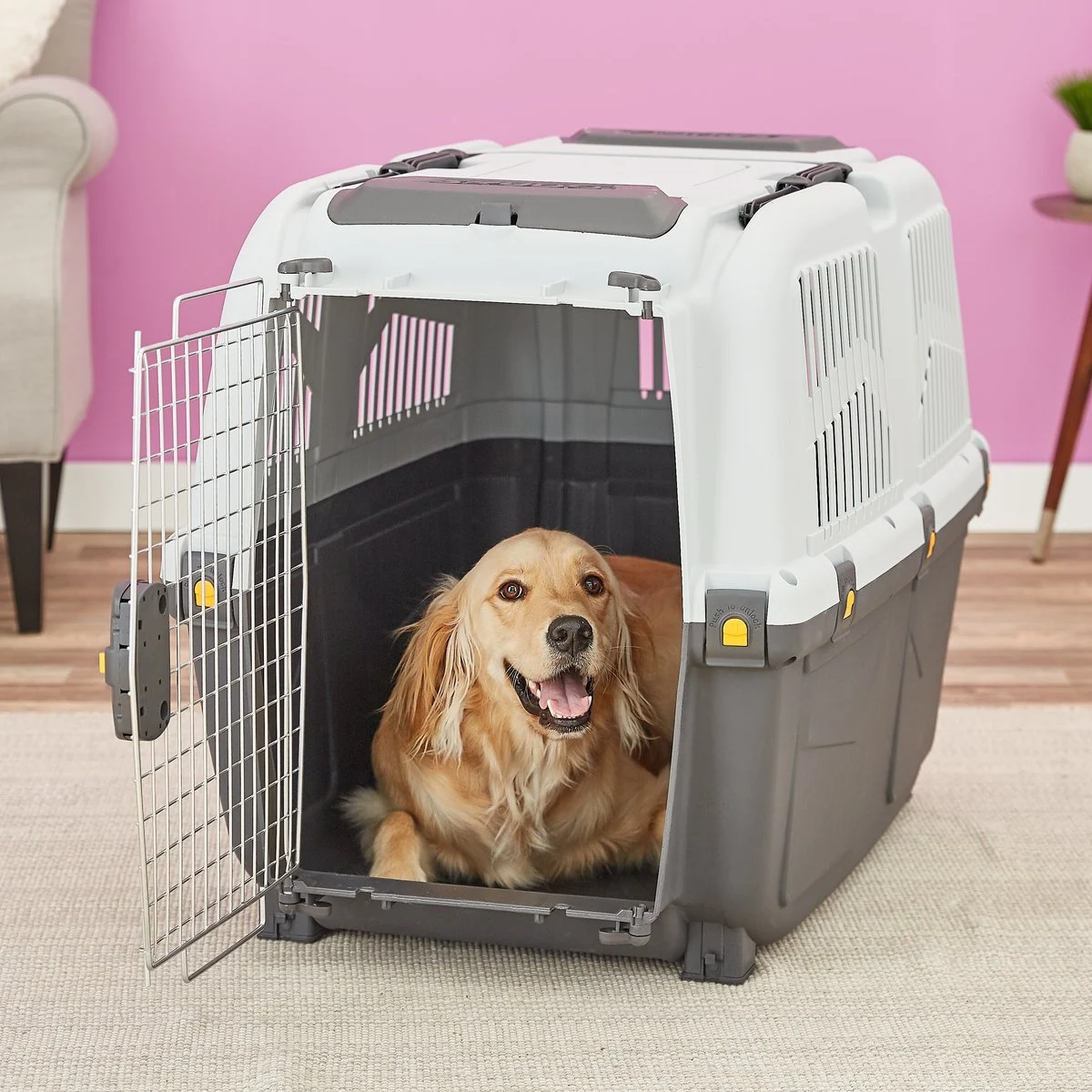 MidWest Skudo Plastic Pet Kennel/Carrier – 36-Inch Deluxe