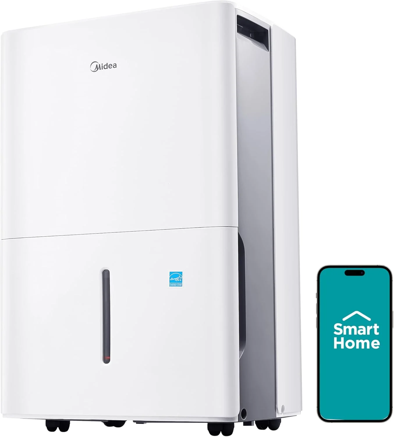Midea 1,500 Sq. Ft. Energy Star Certified Dehumidifier With Reusable Air Filter 22 Pint – Ideal For Basements, Large & Medium Sized Rooms, And Bathrooms (White)