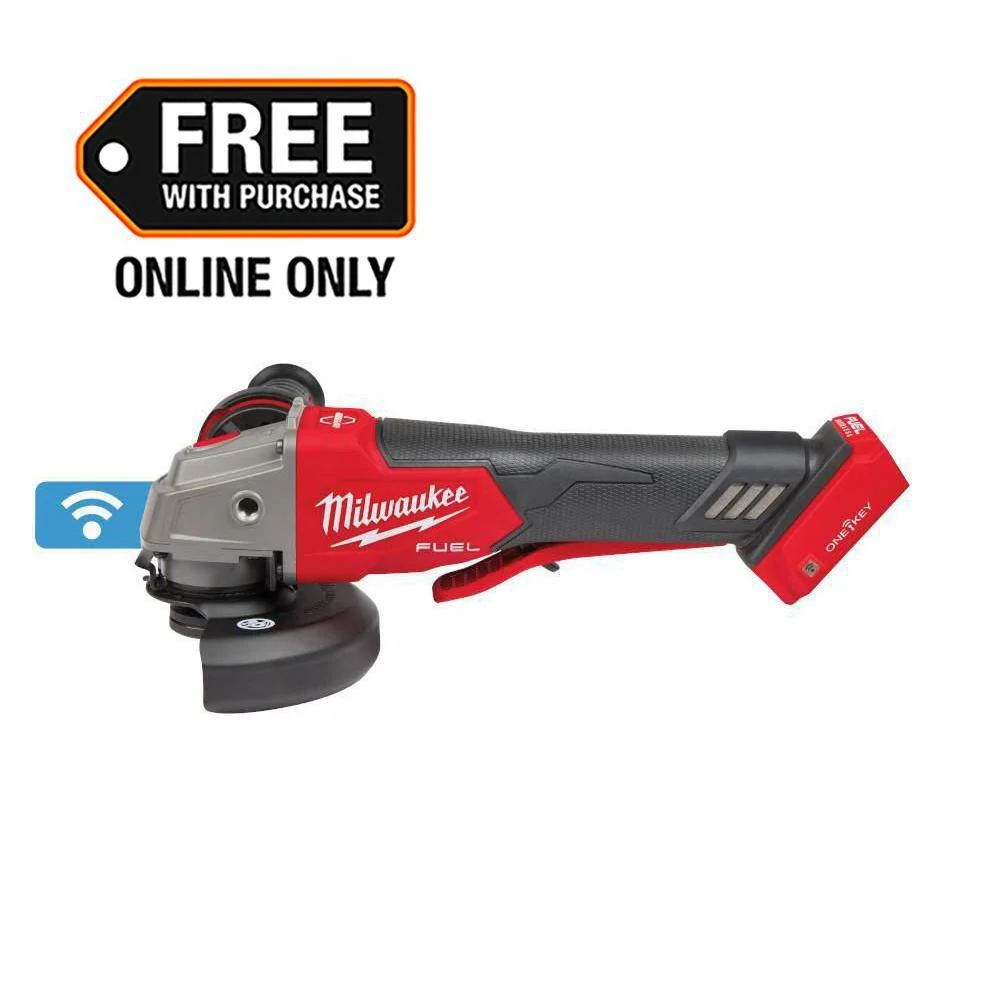 Milwaukee 2882-20 M18 FUEL 18V Lithium-Ion Brushless Cordless 4-1/2 in./5 in. Braking Grinder With Paddle Switch (Tool-Only)