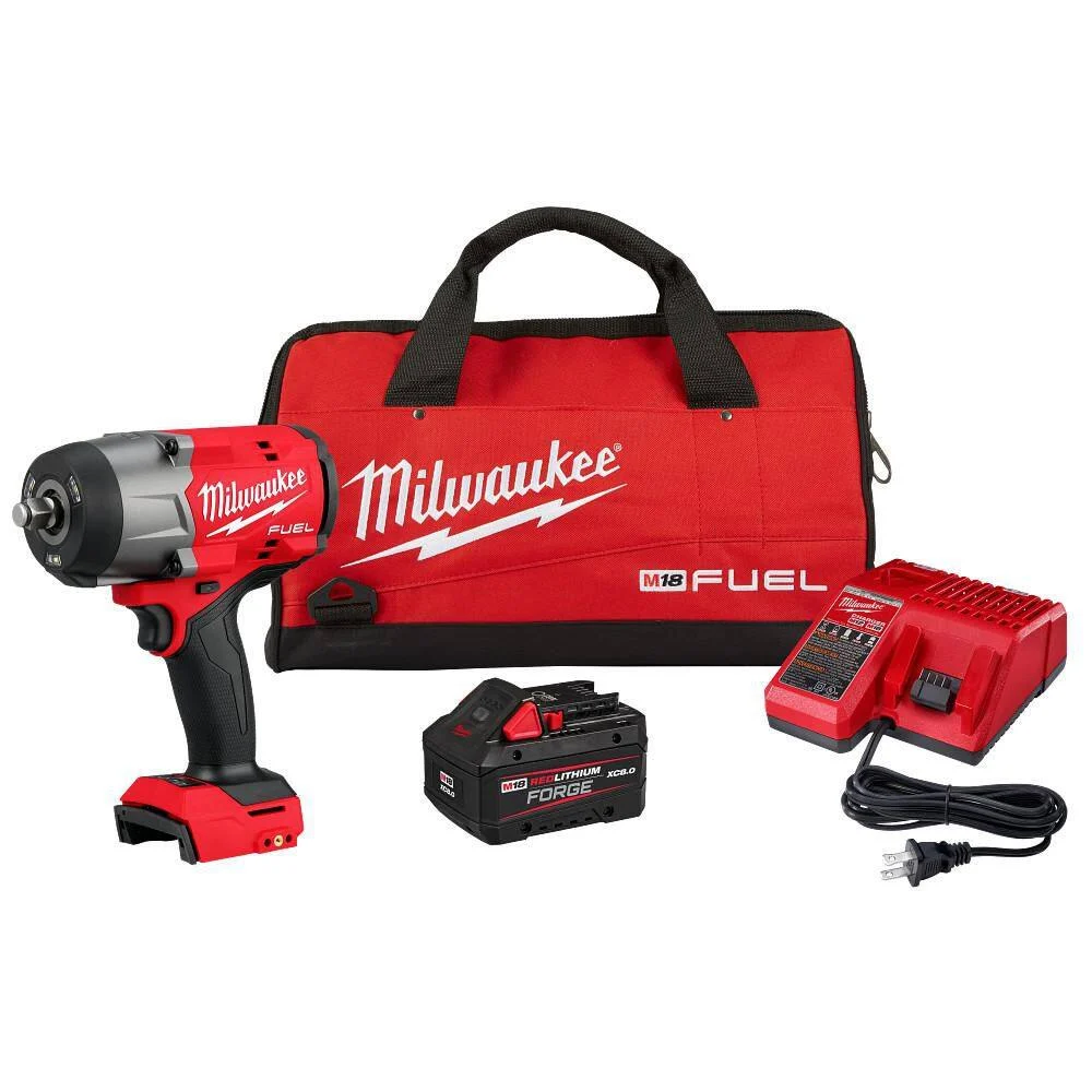 Milwaukee 2967-21F M18 FUEL 18V Lithium-Ion Brushless Cordless 1/2 in. High Torque Impact Wrench w/Friction Ring FORGE Kit