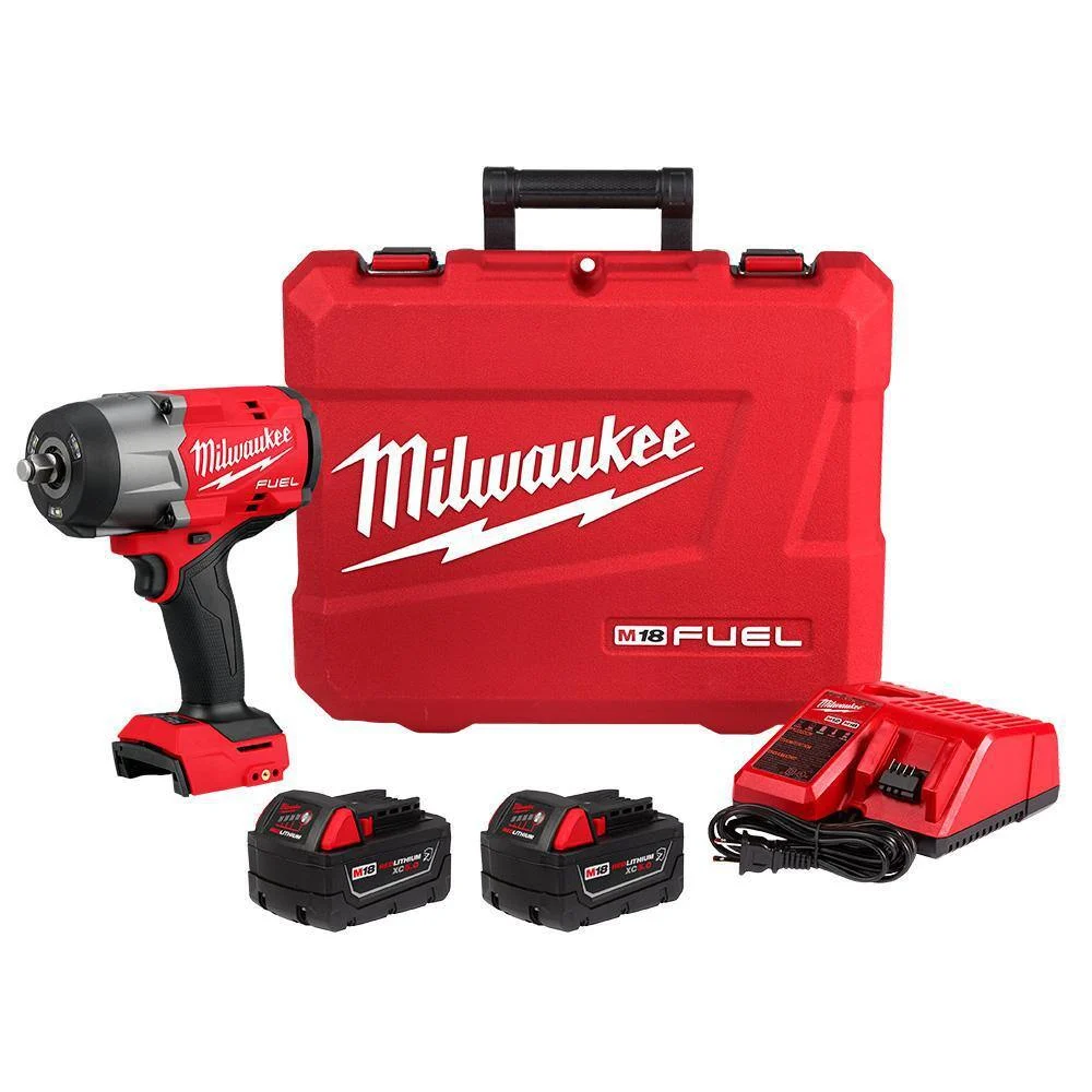 Milwaukee 2967-22 M18 FUEL 18V Lithium-Ion Brushless Cordless High-Torque 1/2 in. Impact Wrench w/Friction Ring Kit